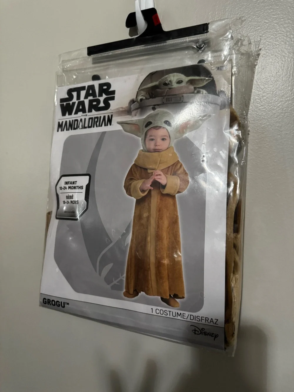 Star Wars Grogu Infant Costume - Brown and Green Hood - Picture 1 of 4